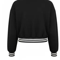 grl trends Women Solid Varsity Jacket image 4