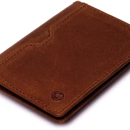 naurahide Men Evening/Party, Formal, Casual, Formal, Trendy Tan Genuine Leather RFID Card Holder - Mini-picture-22