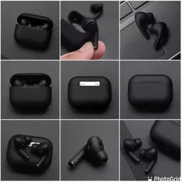 techio Airpods Pro TWS Black (Extra Heavy)_12 Bluetooth Headset image 3