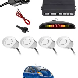 zplus Car Parking Sensors - Set of 4 with Reverse Parking Camera (White)-190 Safety of Passengers/Car One Alarm Kit-2372 Parking Sensor-picture-14
