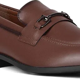 louis stitch Mens Russet Tan Formal Slipon Mocassin Shoes for Men (RGMCAB) - UK 9 Mocassin For Men image 4