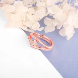 giva Sterling Silver Anushka Sharma Rose Gold Reverie Ring for Womens and Girls Sterling Silver Zircon Rhodium Plated Ring-picture-22