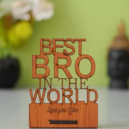 ecraftindia Best Bro In The World Brown Engineered Wood Showpiece-picture-16