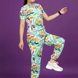 jk creation Printed Women Track Suit image 4