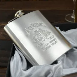 jim beam Glass Stainless Steel Hip Flask-picture-24