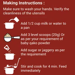 baby qako Ragi Powder Made From Ragi Milk / 100% Natural Ragi Flour for Born Baby's. Cereal image 5