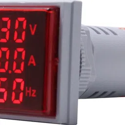 electrolight digita RED LED Voltmeter, Ammeter, HZ 22mm Square AC 20-500V 0-100A Amp Volt Voltage Tester Meter Dual LED Indicator Digital Voltage Tester image 3