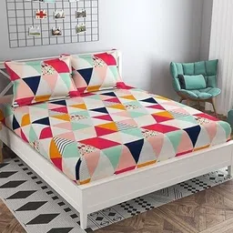 alcotex Cotton Double Flat 240 TC Abstract Bedsheet image 2