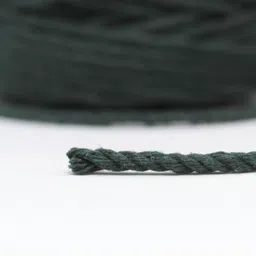 craft affair | 3ply Twisted Cotton Macrame Cord (100 M, 3mm) | Art&Craft - Bottle Green Bottle Green image 4