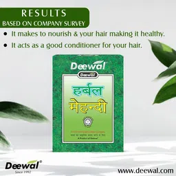 deewal Herbal Hair Colour Mehndi (Black) - Pack of 2 - for Men & Women , Black image 5