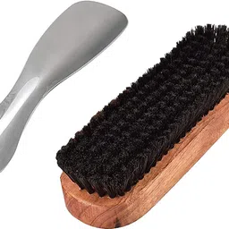 Sheppits Combo of Shoe Polish Brush & Steel Shoe Horn Shoe Care Kit-picture-26