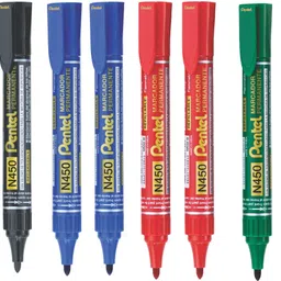 pentel N450 X-tra Large, Blue Black Red Green * 02, Permanent Marker image 1