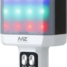 mz MIC 13 (KARAOKE MIC WITH SPEAKER) Rechargeable FM Radio Voice Changer RGB Light Microphone-picture-19