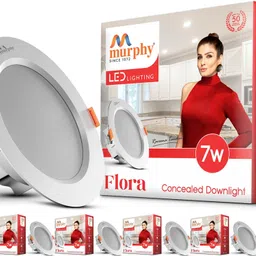 murphy Flora 7W LED Down Light, Natural White Light, Round, Recessed (Pack of 6) Ceiling Light Ceiling Lamp-picture-23