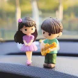 festivbliss Guitar Statue Figurine Showpiece Romantic Love Couple Miniature Gift Decorative Showpiece - 5 cm image 5