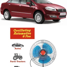 genipap Oscillating Fan 6 Inch 12V Automotive For Car/Truck/Auto rickshaw-PKN0742 Car Interior Fan image 1