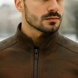 saqlaini traders Men Colorblock Leather Jacket image 4