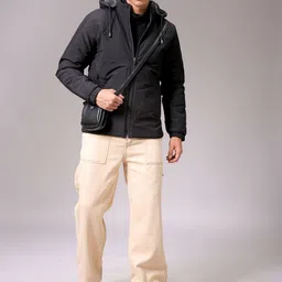 the indian garage co. Men Solid Quilted Jacket image 5