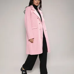 campus sutra Polyester Self Design Coat For Women image 2