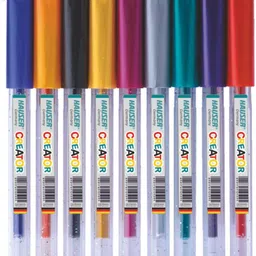 Hauser Creator Glitter Pen Pack of 10 Glitter Pens -Multicolour Ball Pen-image-63