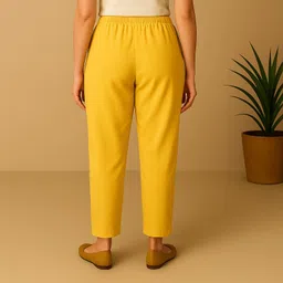 khatuja's Solid Khadi Women Harem Pants image 2