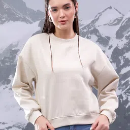 Women Full Sleeve Solid Hooded Sweatshirt-image-49