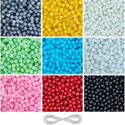 reglet 210 Pcs Jelly Glass Beads for Jewellery Bracelet - Art & Craft - 150 Gram-picture-12