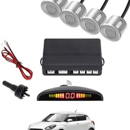autofetch Universal 4 Silver Reverse Parking Sensor-AF25A127 Universal 4 Silver Reverse Parking Sensor-AF25A127 Parking Sensor image 1