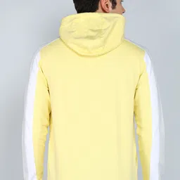 peter england Men Full Sleeve Color Block Hooded Sweatshirt image 4