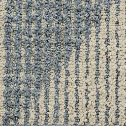 saral home Blue Cotton Geometrical 5 x 7 Feet Machine Made Carpet image 4