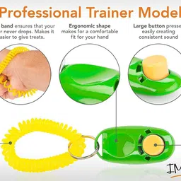 sage square Pet Training Clicker with Wrist Strap for Dog/Cat/Kitten/Puppy/Bird (Green) Plastic Training Aid For Dog & Cat image 4