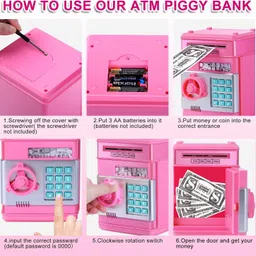tazomi Piggy Bank Money Box with Electronic Lock, Coin Bank image 4