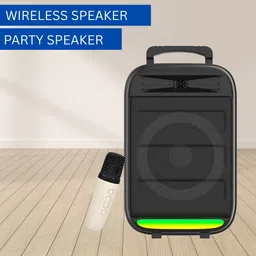 FRONY Monster (BLUETOOTH TROLLEY SPEAKER) High Bass Sound Quality With Karaoke MicC318 35 W Bluetooth Party Speaker-picture-18