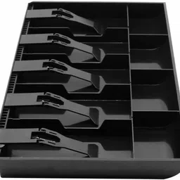 wemol 5 Slot Cash Register Tray Cash Box With 4 Coin Grid 9 Compartment Cash Box image 4