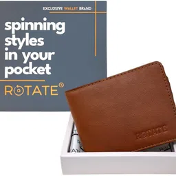 rotate Men Casual, Formal, Evening/Party Tan Artificial Leather Wallet-picture-17