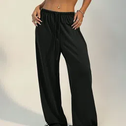 dockstreet Women Solid White Track Pants image 5