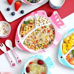 jp enterprise Bamboo Kids Dinnerware Set Dinner Set image 5