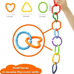 buyzy Premium Colorful Linkers Toy for Kids | Interlocking Chain Building Toy image 5
