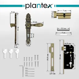 plantex Brass, Zinc Alloy Glossy Handlesets image 5