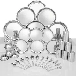 shri & sam Pack of 36 Stainless Steel Dinner Set-picture-29