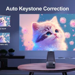 TOTAL 5G WiFi Projector Home 4K Support 1080P Smartphone Full HD Portable (8000 lm) Portable Projector image 2