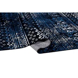 modefe Blue Abstract Nylon 3 ft x 5 ft Machine Made Carpet image 4