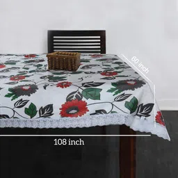 casa furnishing Floral 6 Seater Table Cover image 3