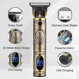 kenji Hair Trimmer Pming Kit for Men Rechargeable LED Display Trimmer 120 min Runtime Body Groomer 120 min Runtime 1 Length Settings image 2