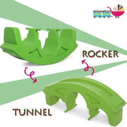 ehomekart 3 in 1 See Tunnel Rocker for Kids - 2 in 1 Tunnel and Rocker Rideons & Wagons Non Battery Operated Ride On image 2