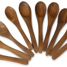thehomevista Wooden Table Spoon Set (Pack of 10 ) Wooden Table Spoon Set-picture-10