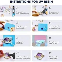 geek arts UV Resin Kit with UV Tape & UV Lamp Bubble-Free, Durable & Easy to Use (10GM) image 5