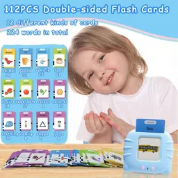 gyanvi Educational Toys,112 Cards Talking Flash Cards for Toddlers 2-6 Years image 2