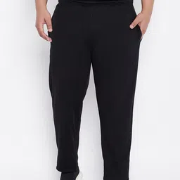 bishop cotton Men Solid Black Track Pants-picture-22