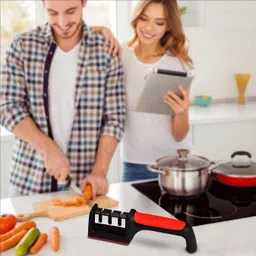 my machine 3-Stage professional Manual Knife Sharpener for Kitchen Knives, Scissors Z48 Knife Sharpening Steel image 1